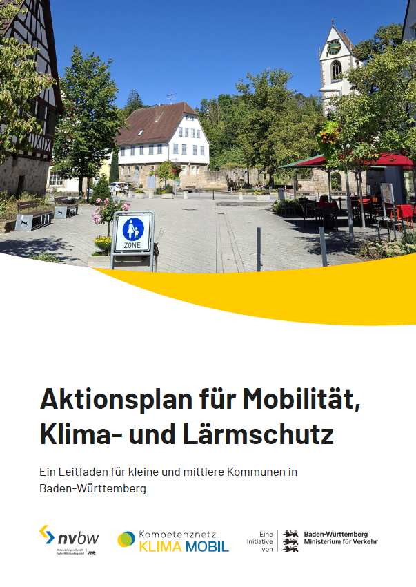 Titelbild Leitfaden Aktionsplan für Mobilität, Klima- und Lärmschutz